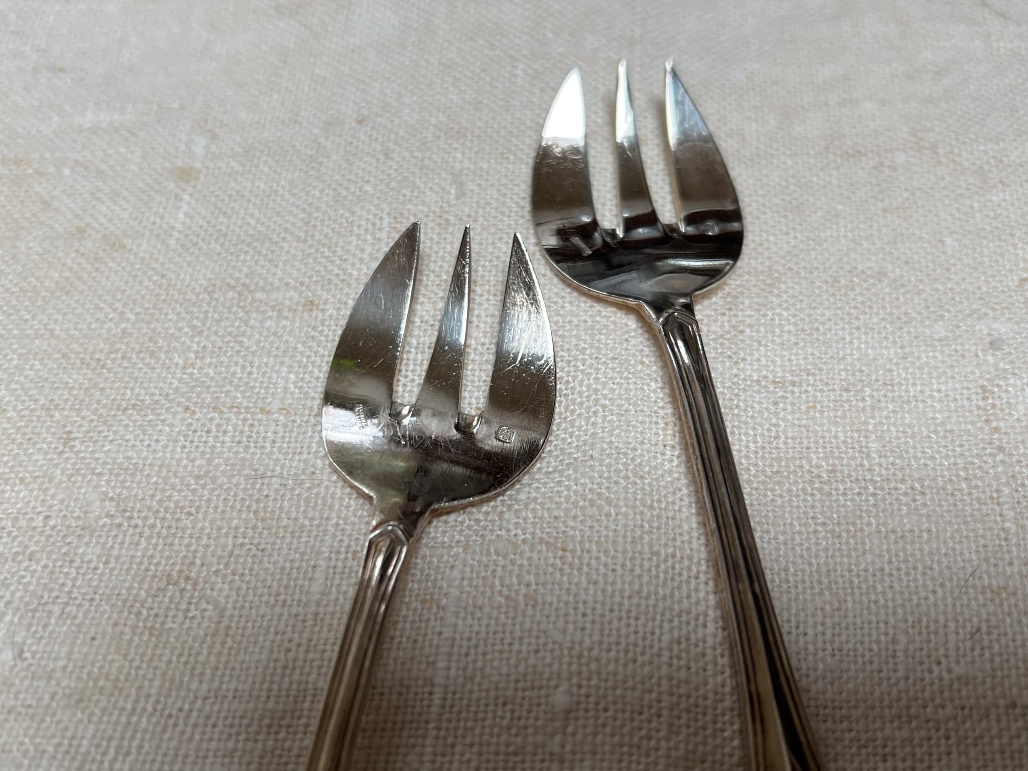 オイスターフォーク RAVINE d'enfert社製 銀メッキ フランスアンティーク ヴィンテージ