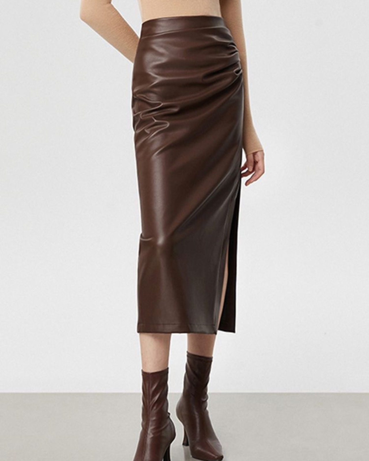 スリークスリットロングスカート 2color A0720 - 5