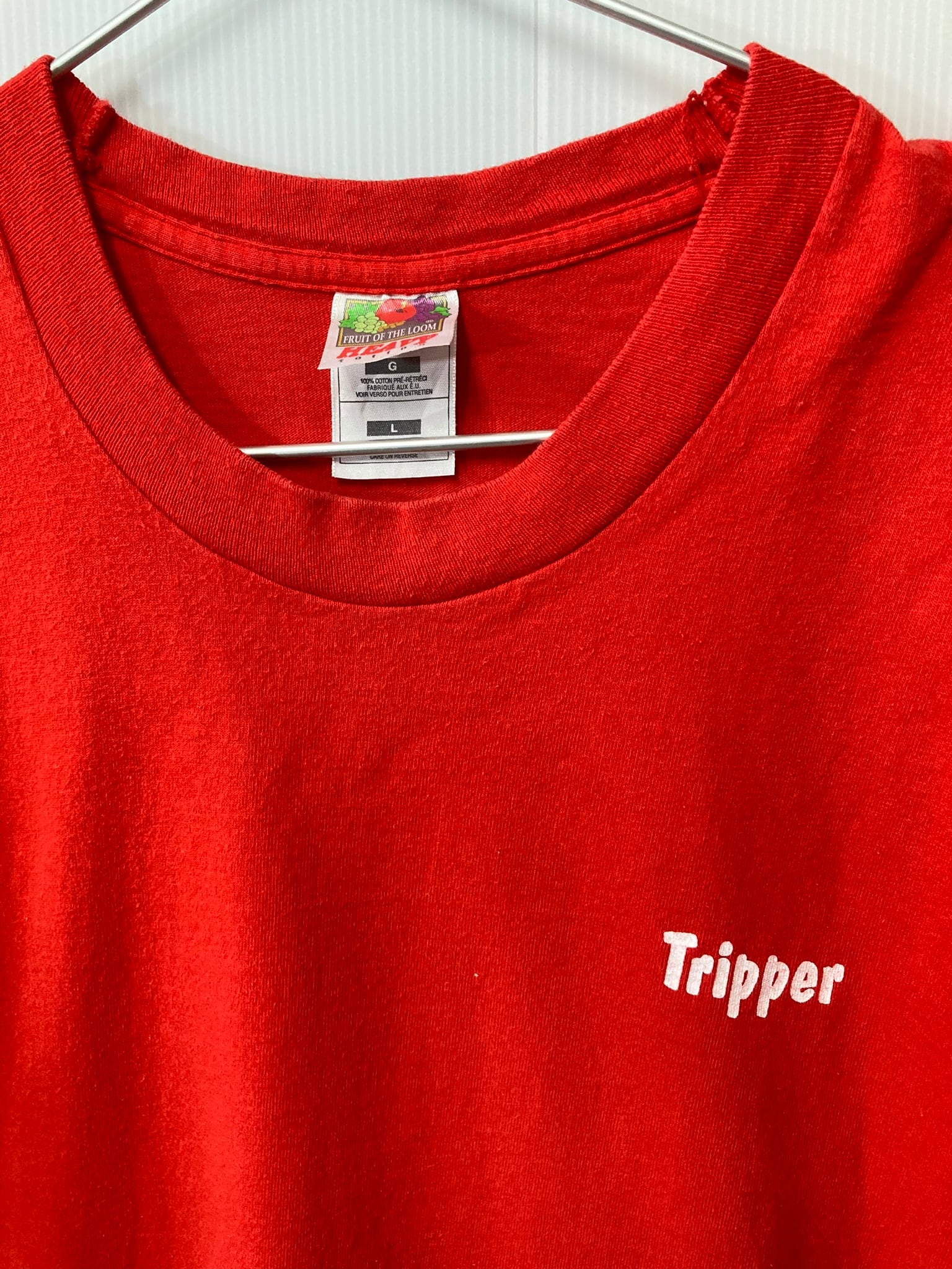 90s USA製 FRUIT OF THE LOOM HEAVY TRIPPER Tシャツ レッド Lサイズ ...