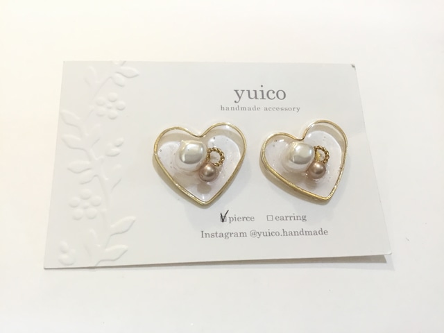 yuico ハートのピアス