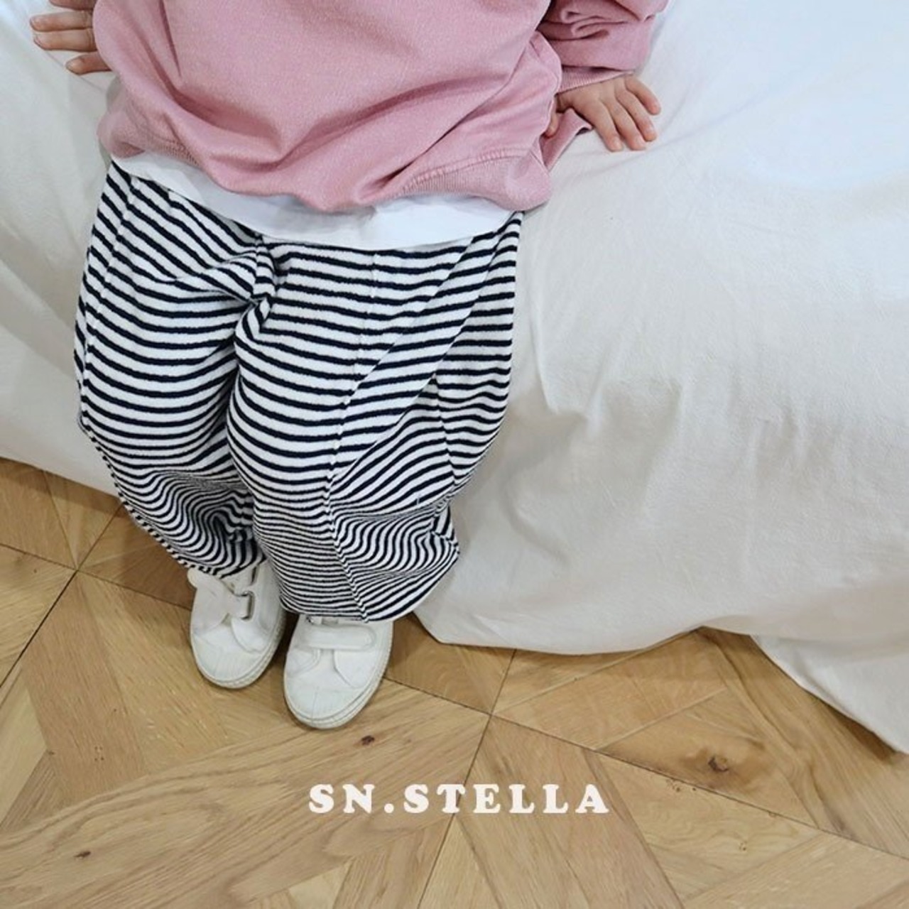 【SN,STELLA】ブラザーストライプパンツ ネイビー 80~130cm - 6