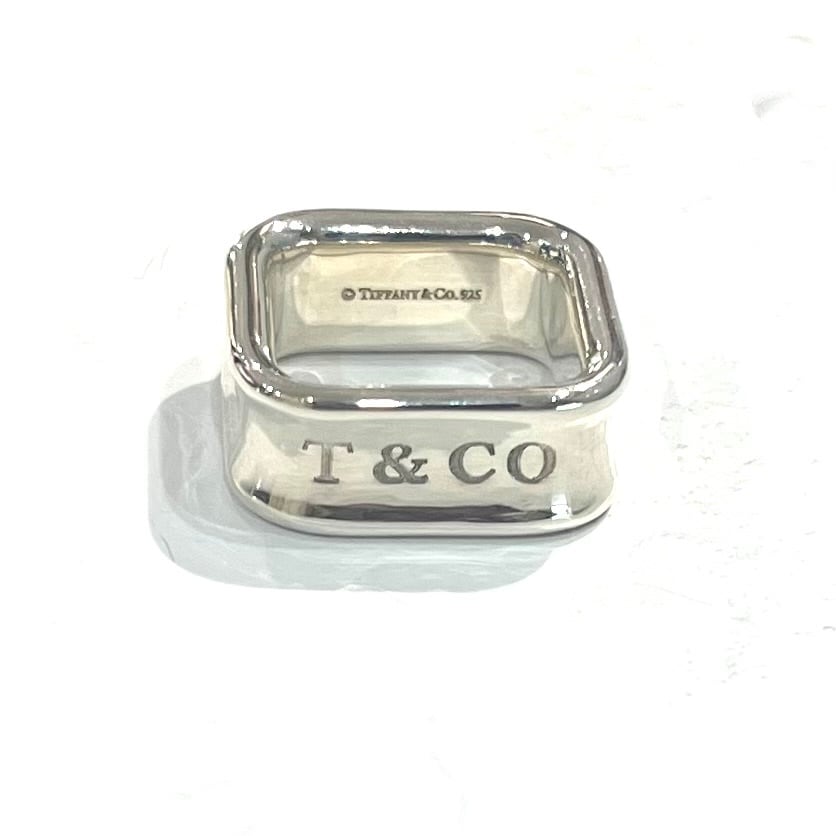 TIFFANY&CO.】2351 希少1837 スクエアリング／約7-8号／シルバー925