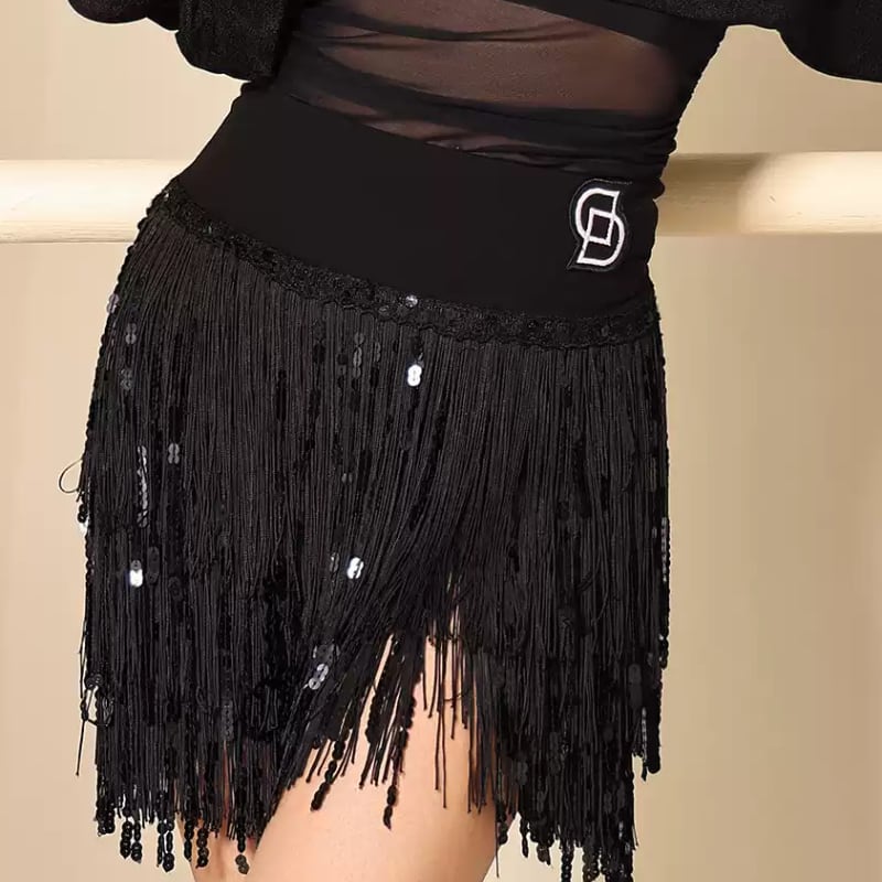 フリンジデザイン スパンコール ラテンスカート ds1031