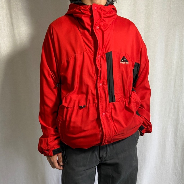 00年代 NIKE ACG ナイキ マウンテンパーカー ワンポイントロゴ刺繍 