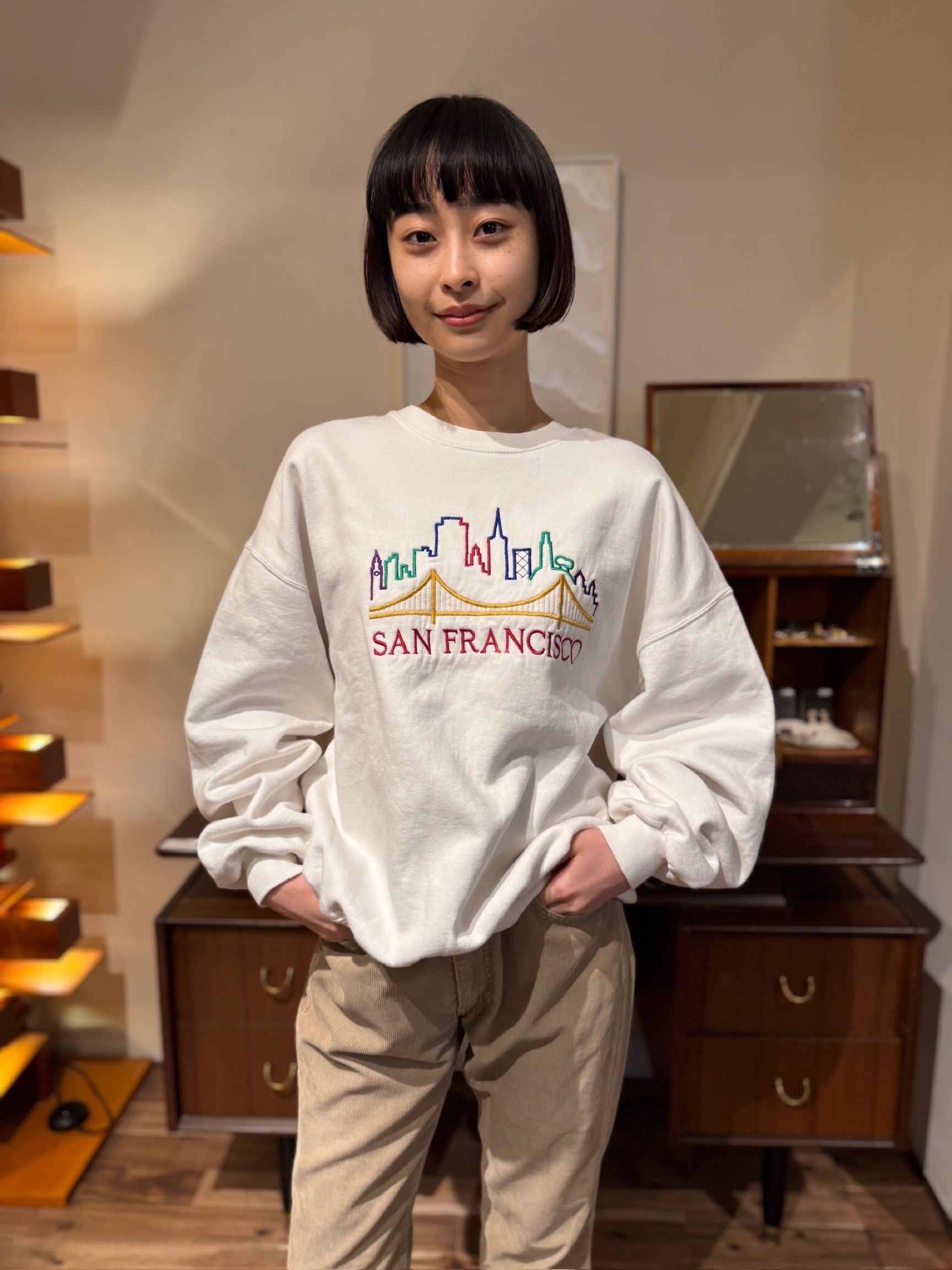 SANFRANCISO ホワイトスウェット