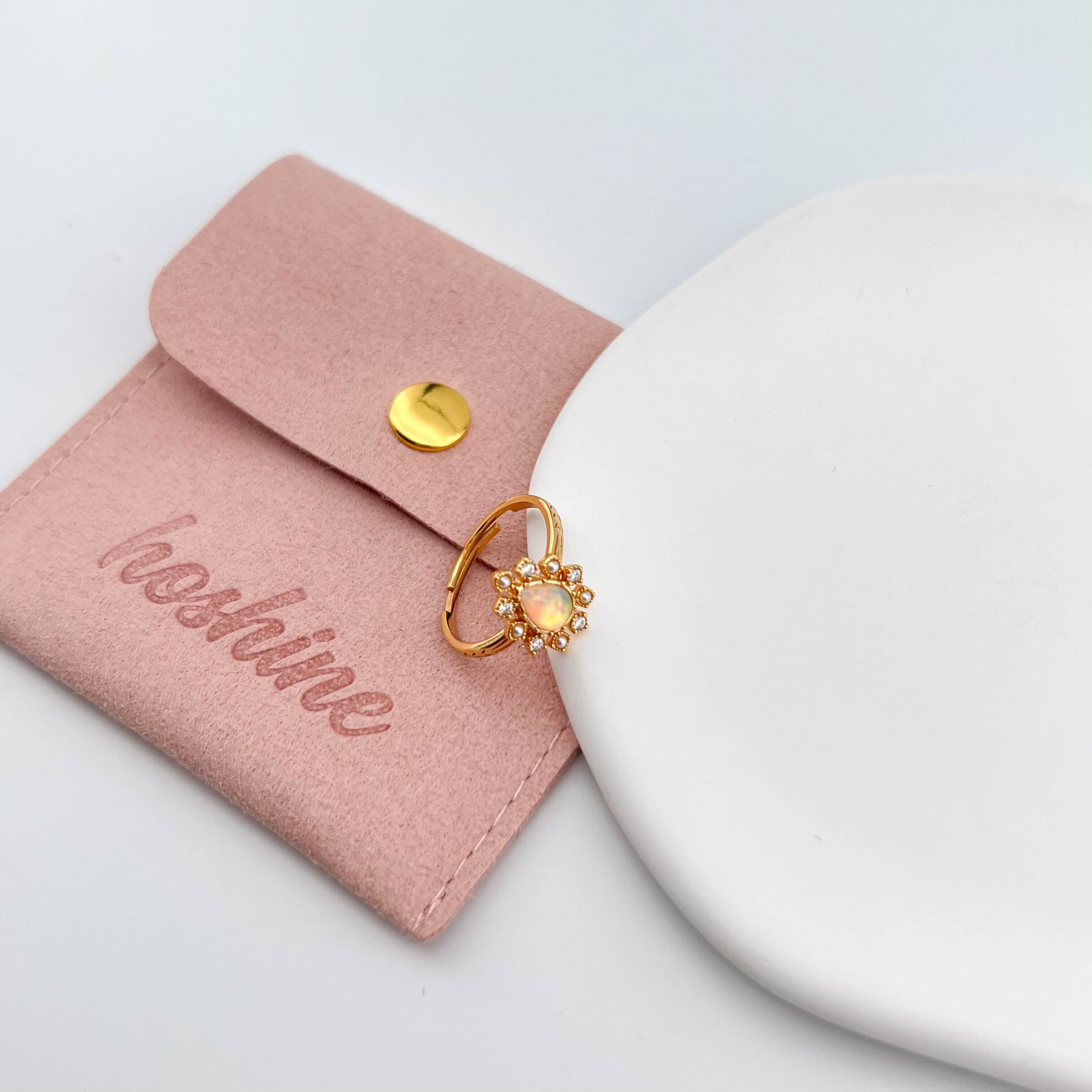 Silver925シルバー 10Kゴールドメッキトレンド感のある軽やかなラグジュアリー オパールリング レディース ヴィンテージ風