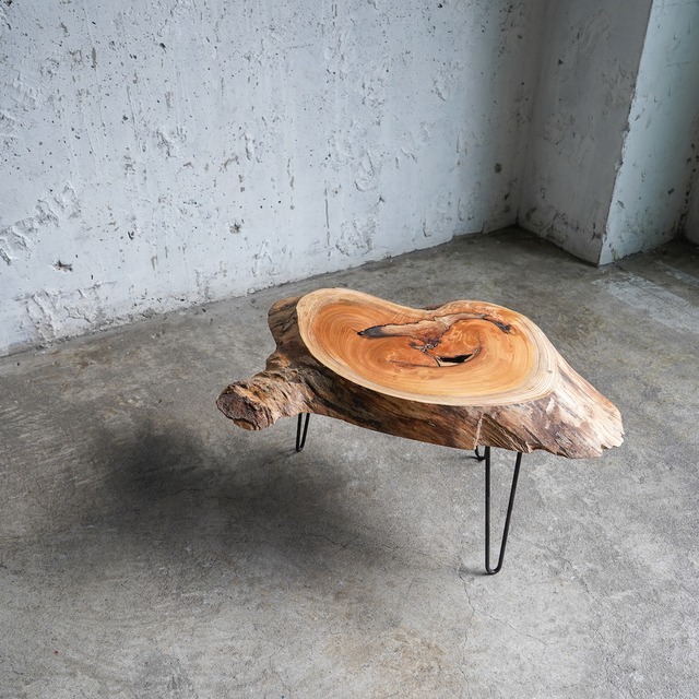 欅の輪切り コーヒーテーブル（高さ・カラー変更無料）