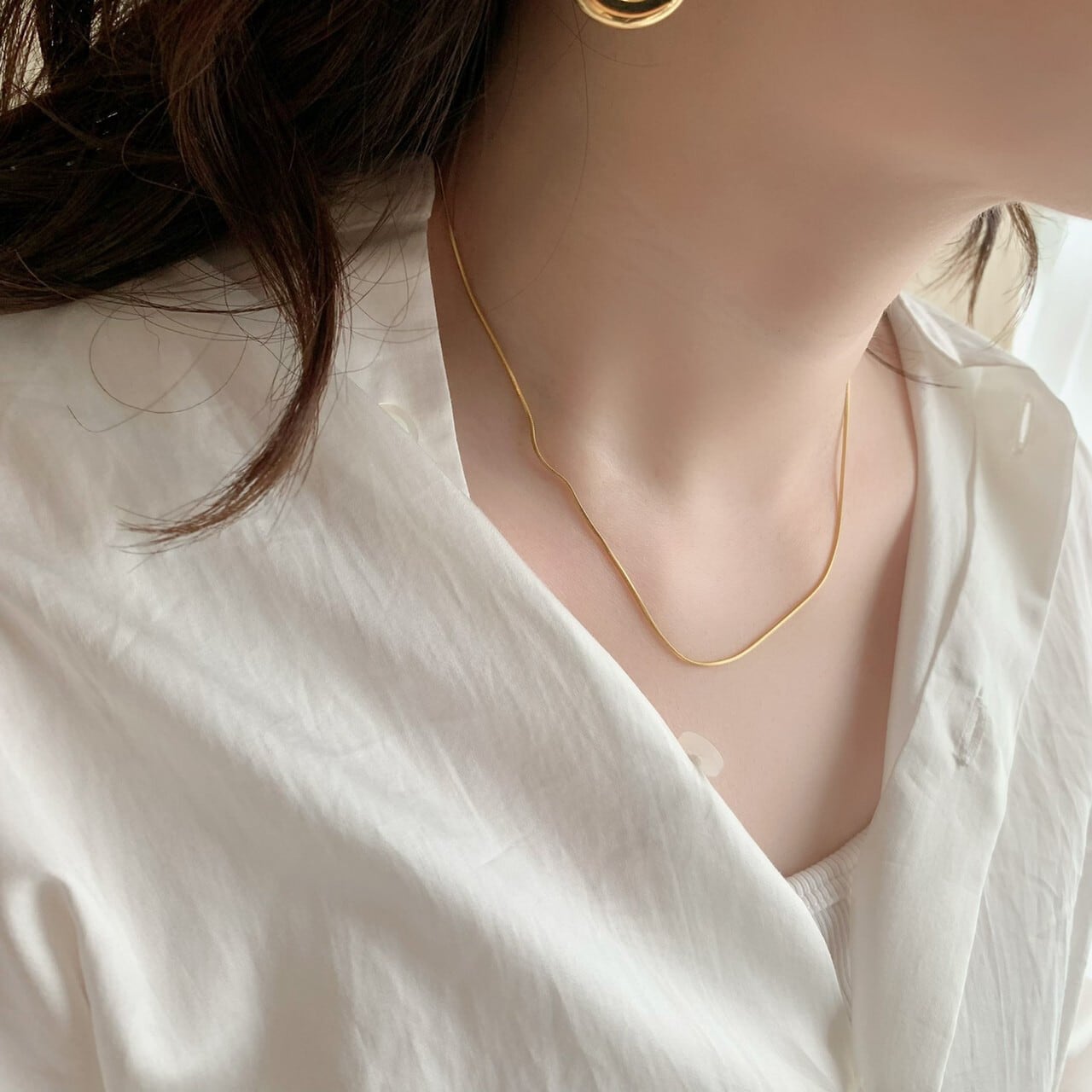 ［サージカルステンレス］SNAKE CHAIN NECKLACE