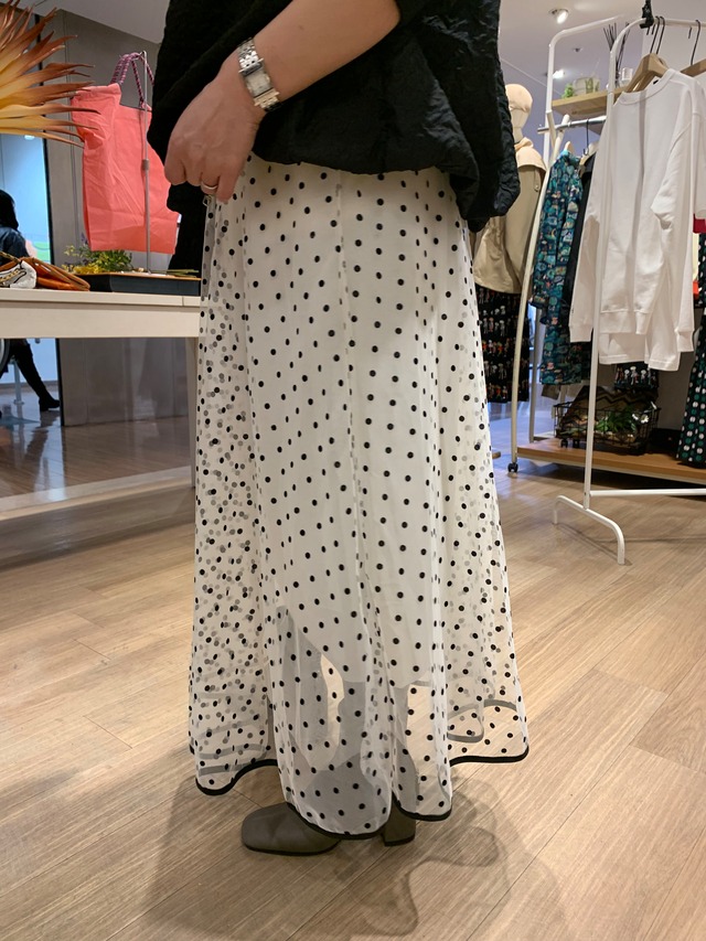 ドットチュールスカート［Color:ホワイト］