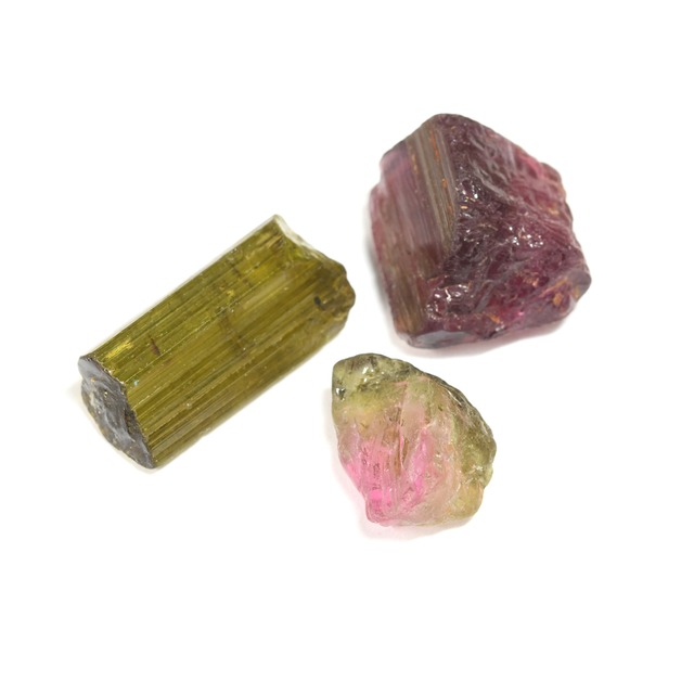 トルマリン原石 (3pcs) 8.531ct #JWA2226