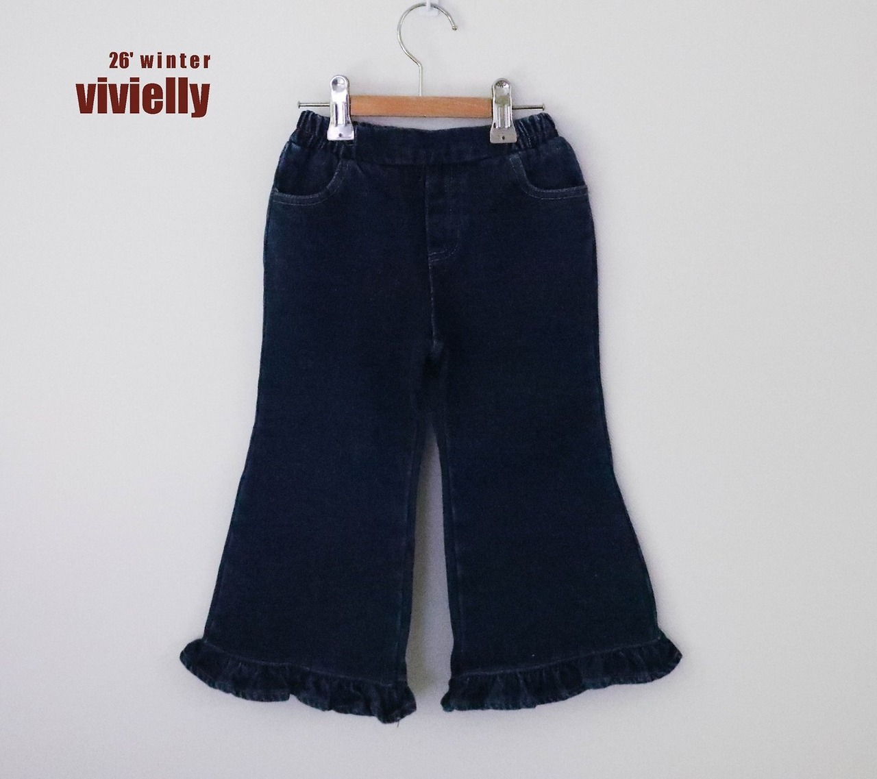 vivielly［取寄］jane frill denim pants 26winter