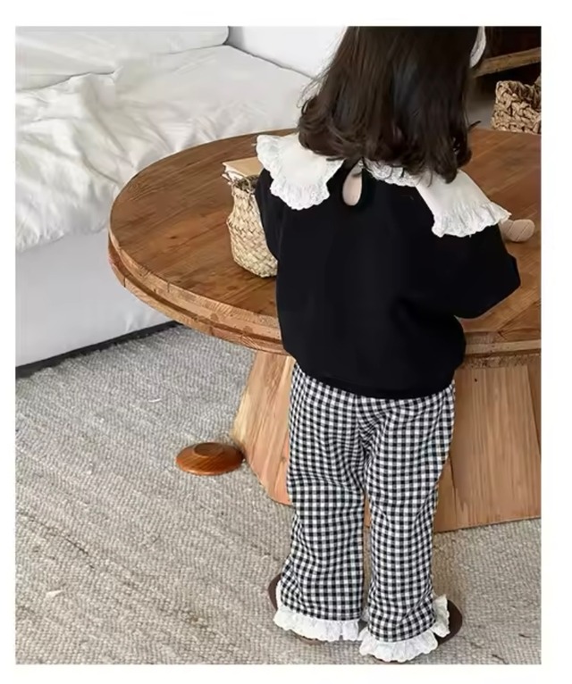 【取寄】フリルビックカラーのリボン付きトップス