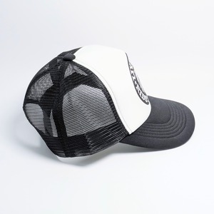 【 Mesh Cap / メッシュキャップ 】 Hot Leathers（ ホットレザー ）Design / 「LIVE FREE * RIDE HARDCORE」/ BLACK / レーシングキャップ / ベースボールキャップ 〚アメリカン雑貨 アメトイ〛
