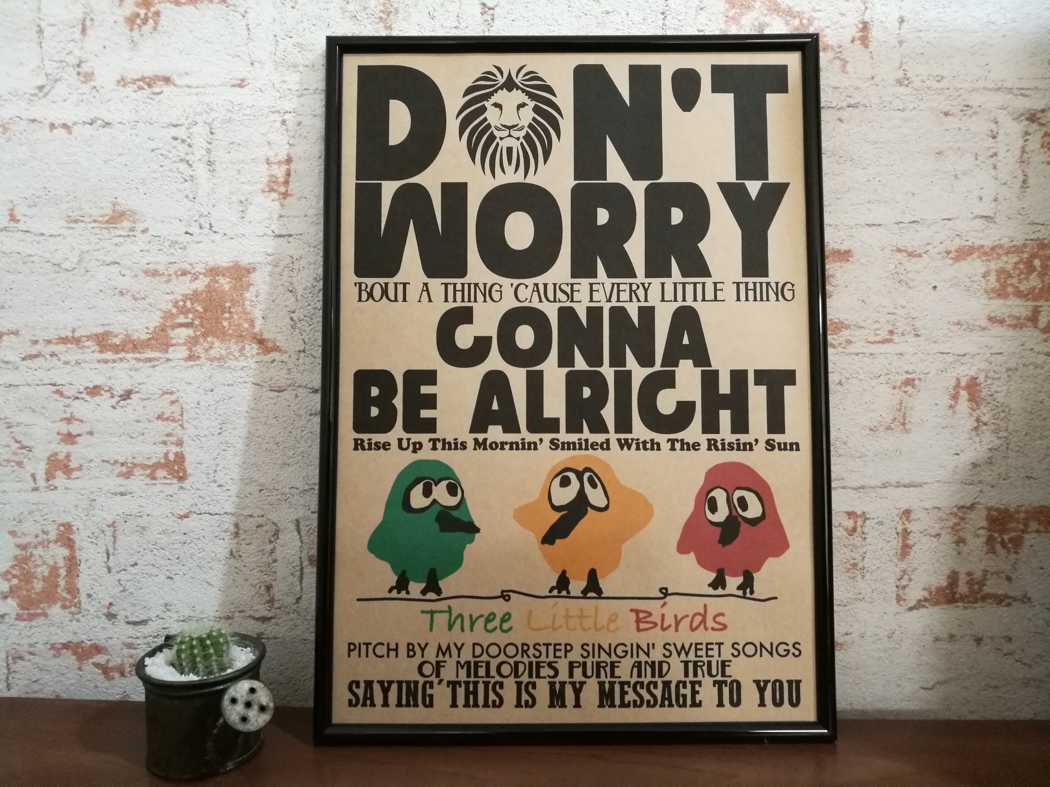 アートポスター おしゃれインテリア ボブマーリー 名言 ブラウン F A M Design Shop