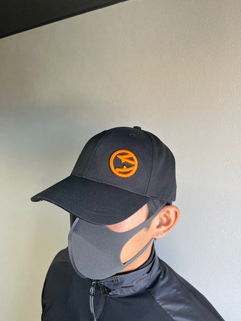 SQUADオリジナルキャップ BLACK×ORANGE 数量限定 ワッペンカスタム選択