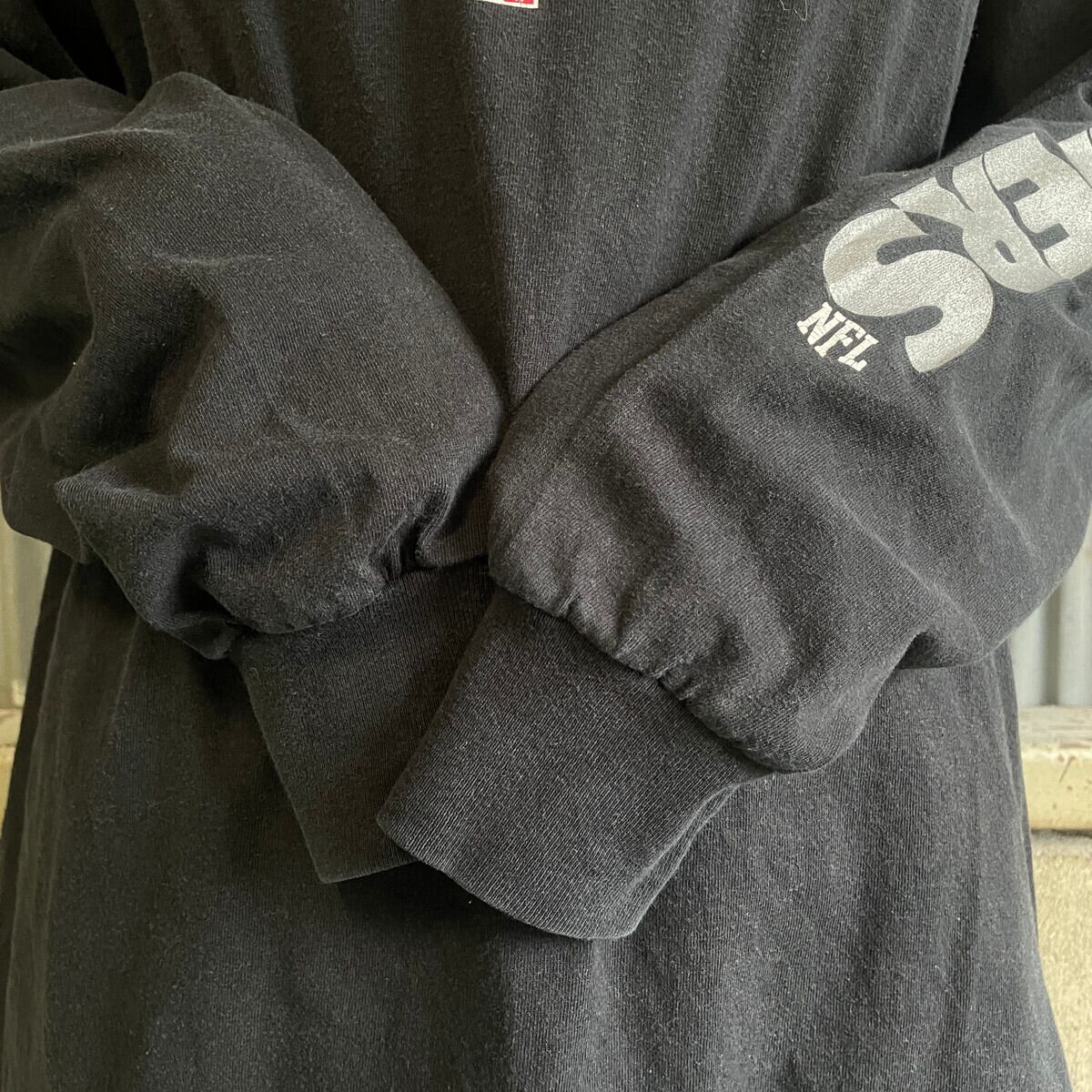 NFL ラスベガス・レイダース チームロゴプリント ロングTシャツ メンズ