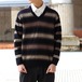 EU VINTAGE BORDER PATTERNED DESIGN KNIT/ヨーロッパ古着ボーダー柄デザインニット