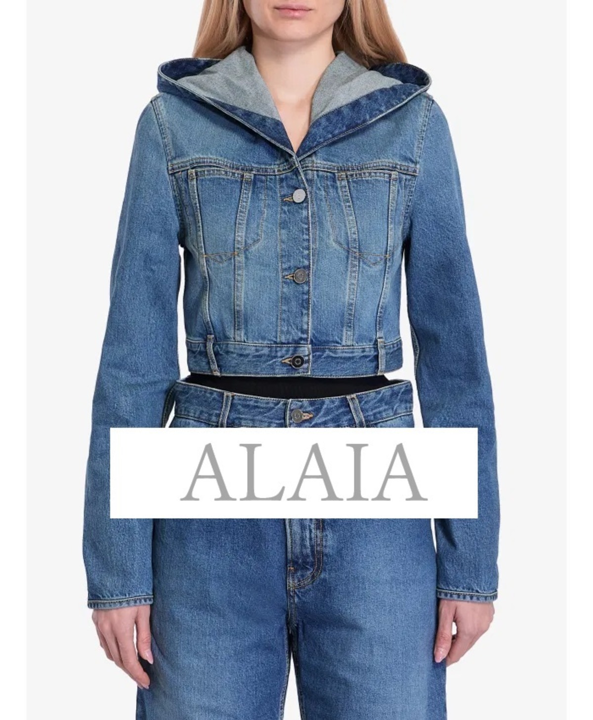 フード付きデニムジャケット By：ALAIA（アライア） | dranb（ドランブ 