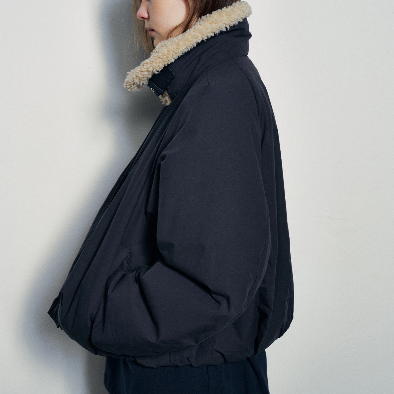 Boa Collar Short Jacket T3960