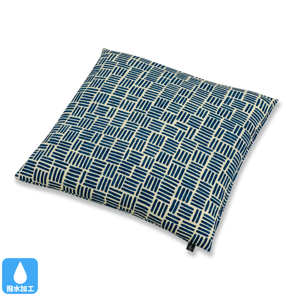 Tabi suru monyo/旅する文様 小座布団(カバーのみ)Shizukanarutoki BB(紺)45×45(クッション対応)