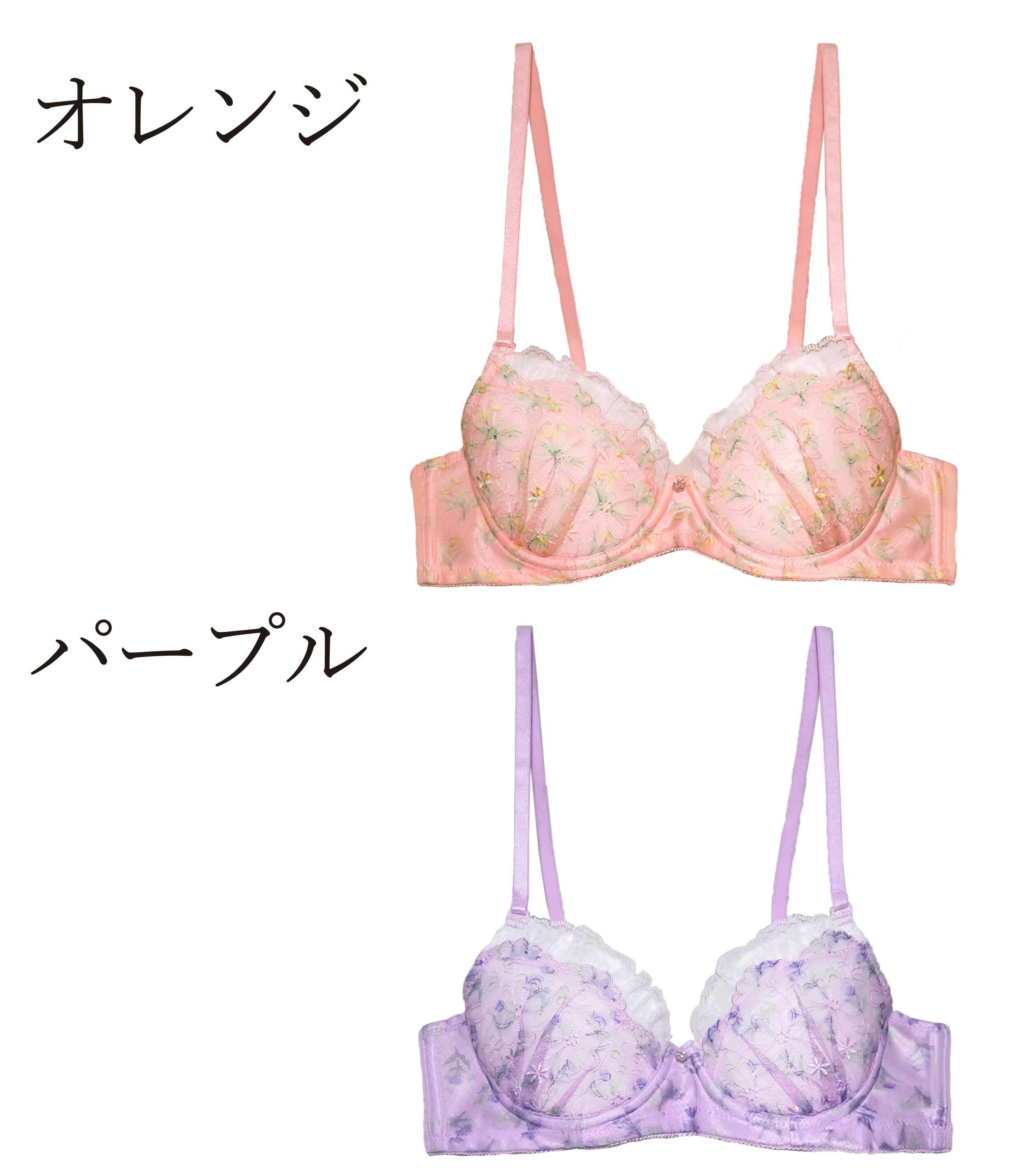 メンズブラジャー A85-A105 花柄 プリント 男性用 パッド入り (JM-2190