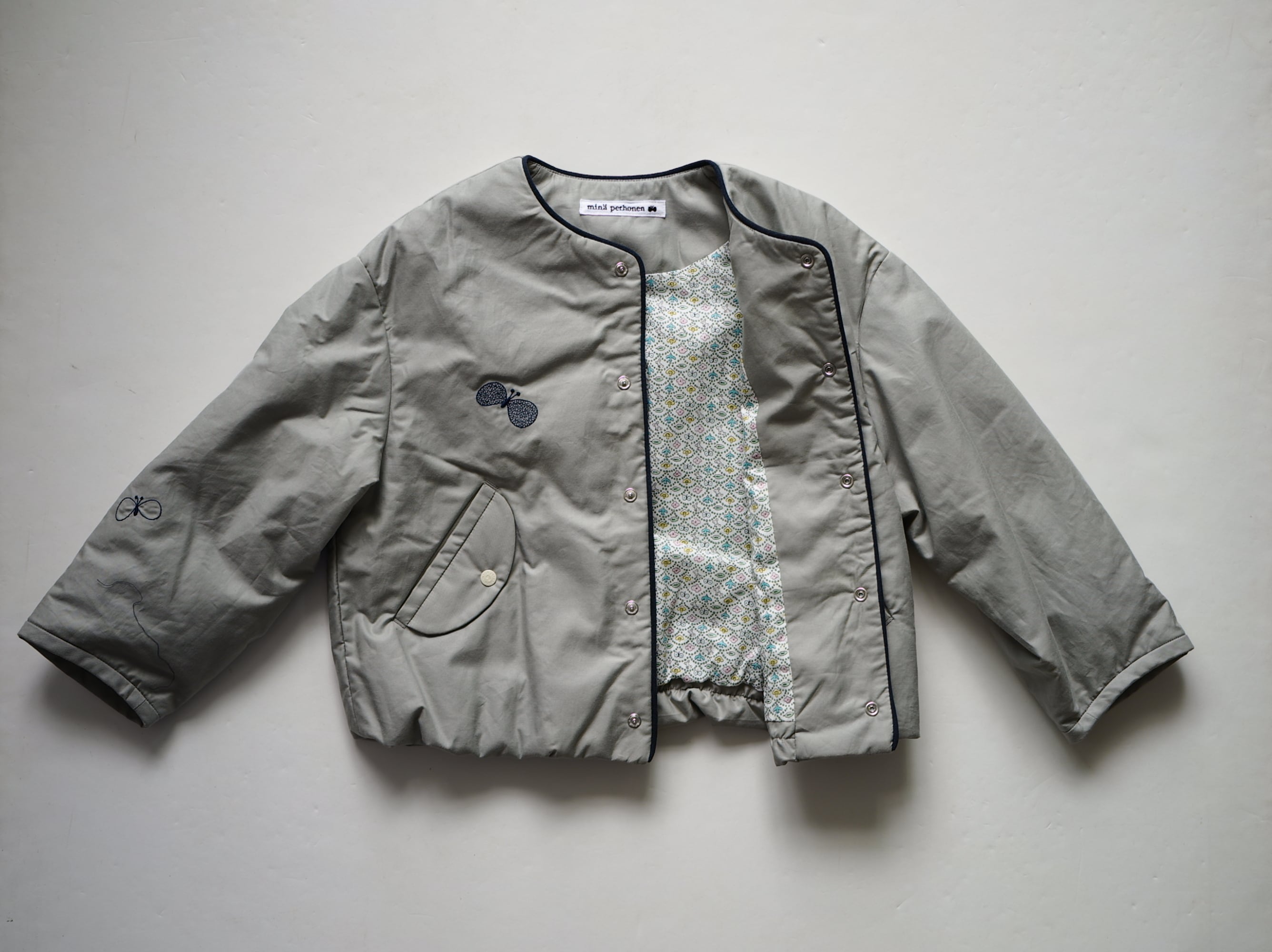mina perhonen 26AW 〉 choucho “コート” / AEA2080PD / gray / 150