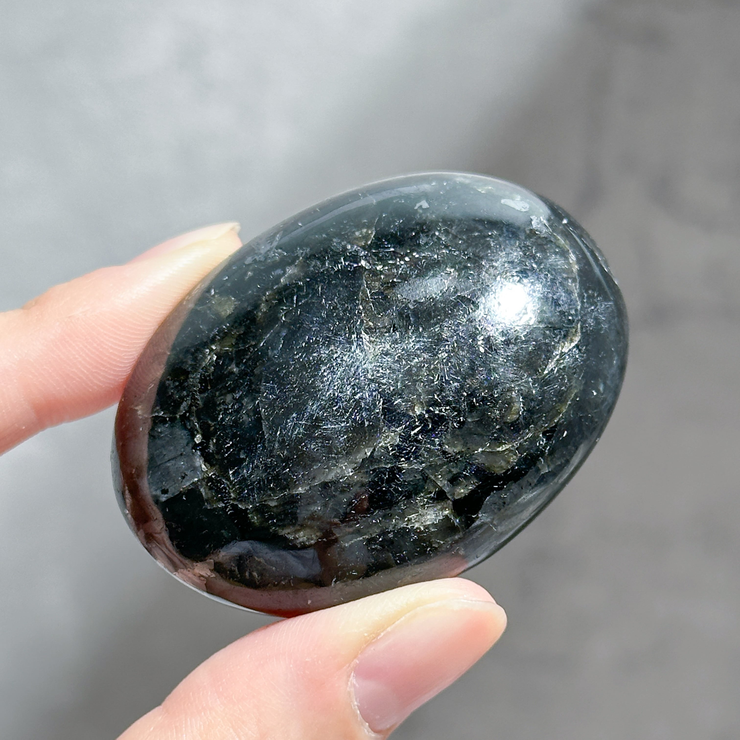 ラルビカイト パームストーン02◇ Larvikite palm stone ◇天然石