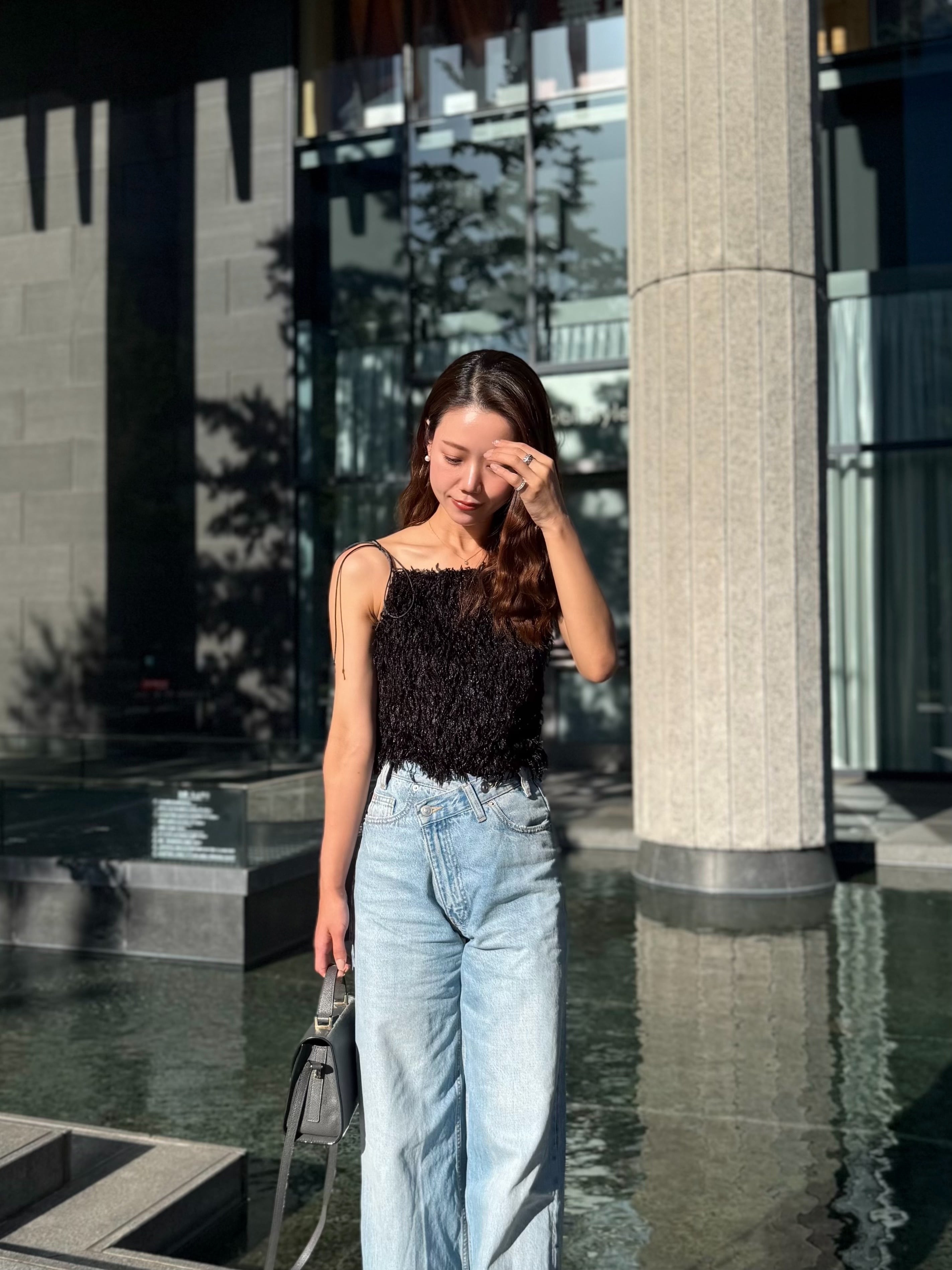 HYEON ヘヨンclover cami flamingo cami / black (即納) | HYEON