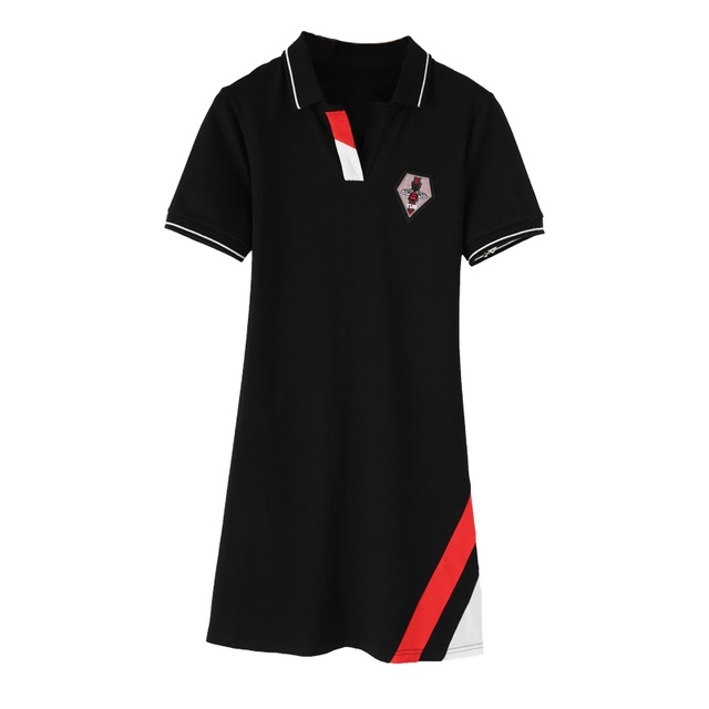ポロワンピース　半袖　スポーティー