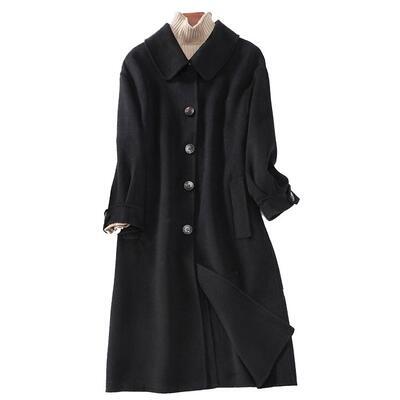 【即日発送】新品 カシミヤ 黒 ロングコート おしゃれ きれい