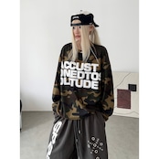 VINTAGE ストリート カモフラージュ ワッフルロングTシャツ T2294