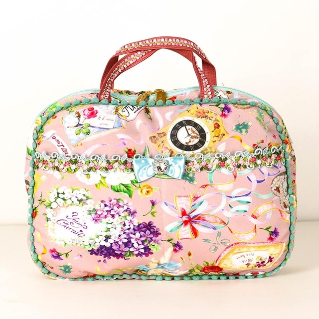 バッグ　TUNIC　エステルムースプリント　シャイニーデイのマルチBag　ピンク　10151-A