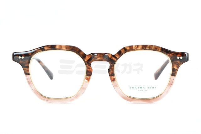 TOKIWA メガネ T-1980 Col.BRD ヘキサゴン 多角形 インナーメタル トキワ 鯖江 日本製 正規品-2枚目