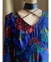 floral pattern import maxi dress-3897-12