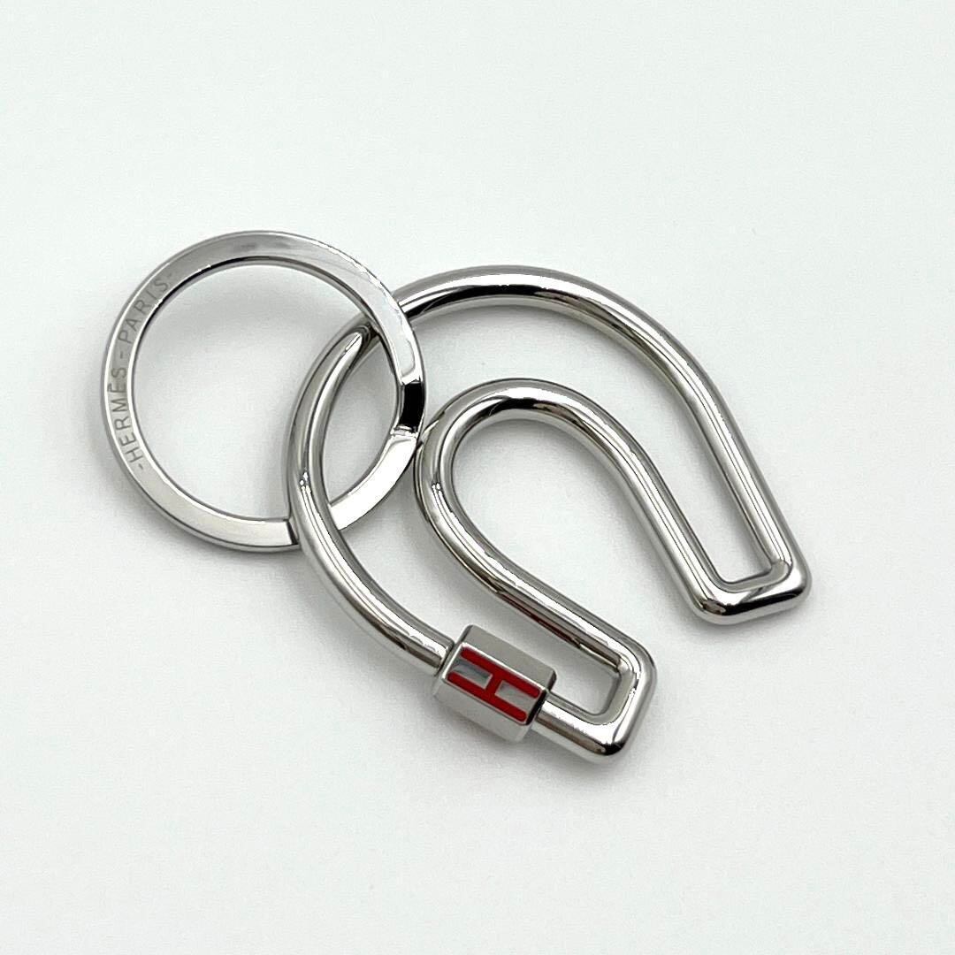 木造 【未使用品】エルメス キーホルダー キーリング メンズ