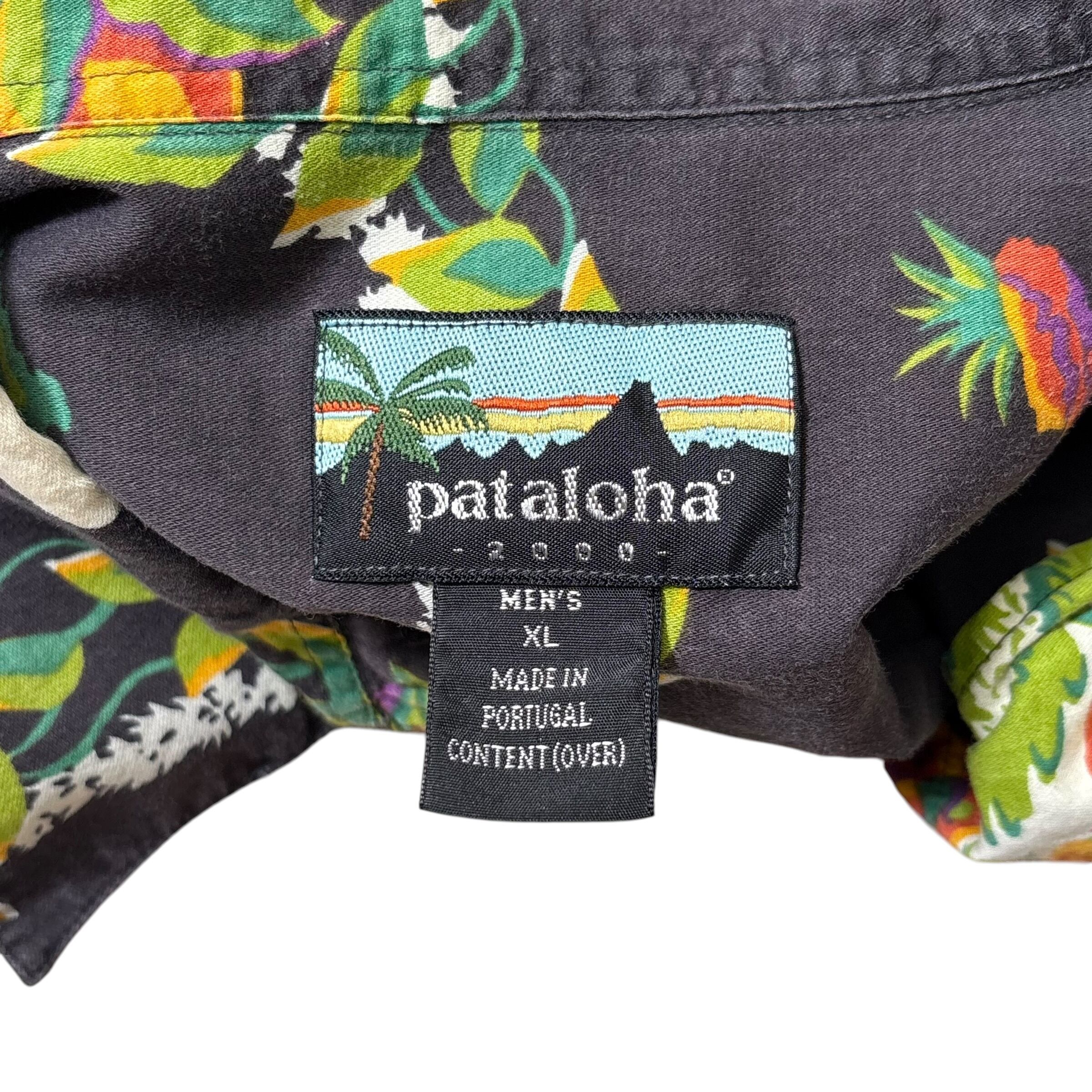 pataloha パタロハ ハワイアンシャツ アロハ ハレイワ 00s ブラック XL