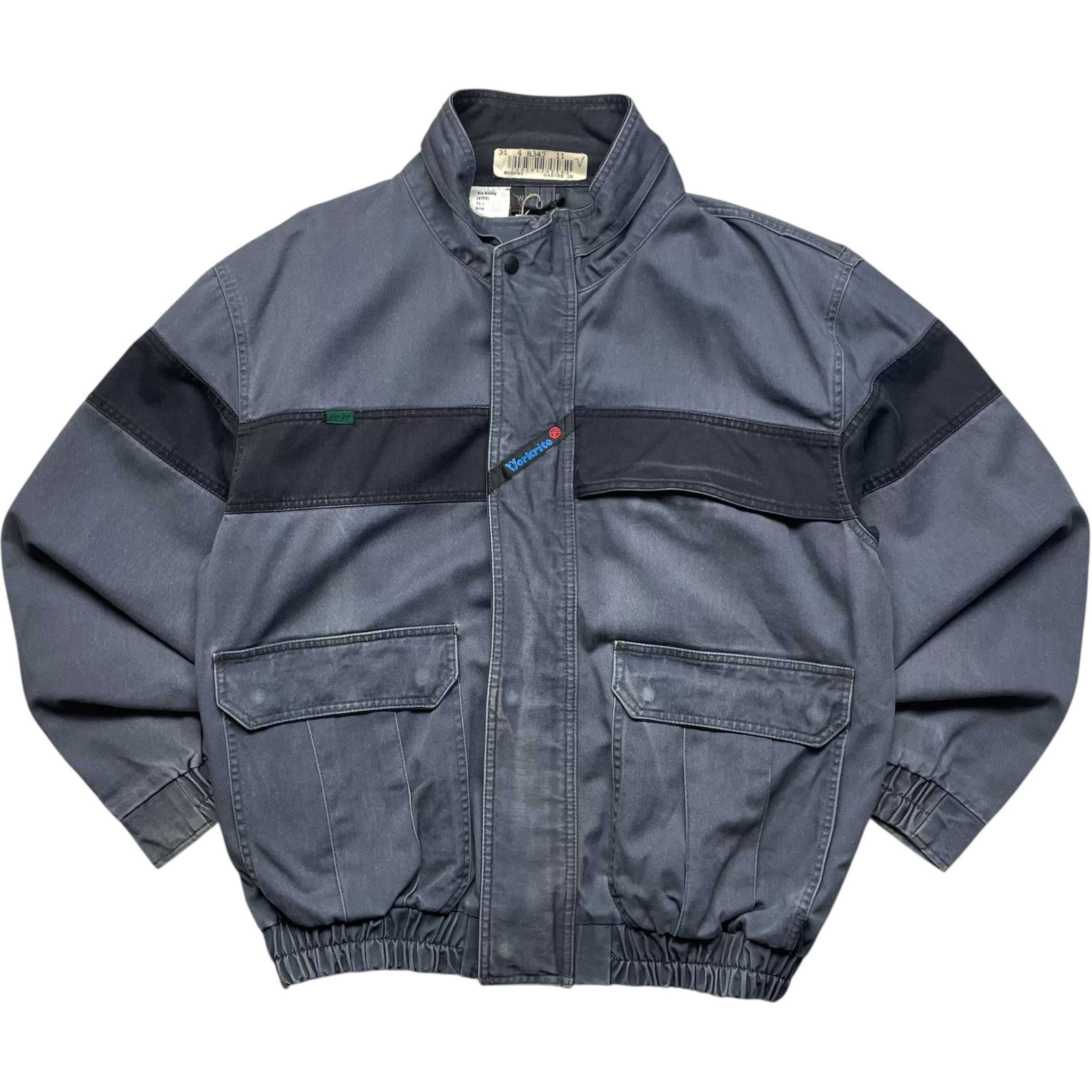 《L》 WORKRITE ワークジャケット ブルゾン 短丈 グレー USA製 no.9184