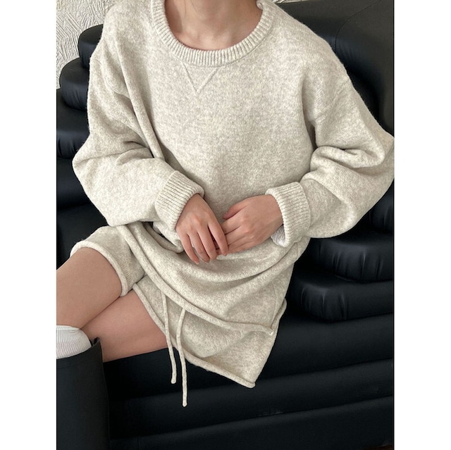 knit pullover and short pants set 10889