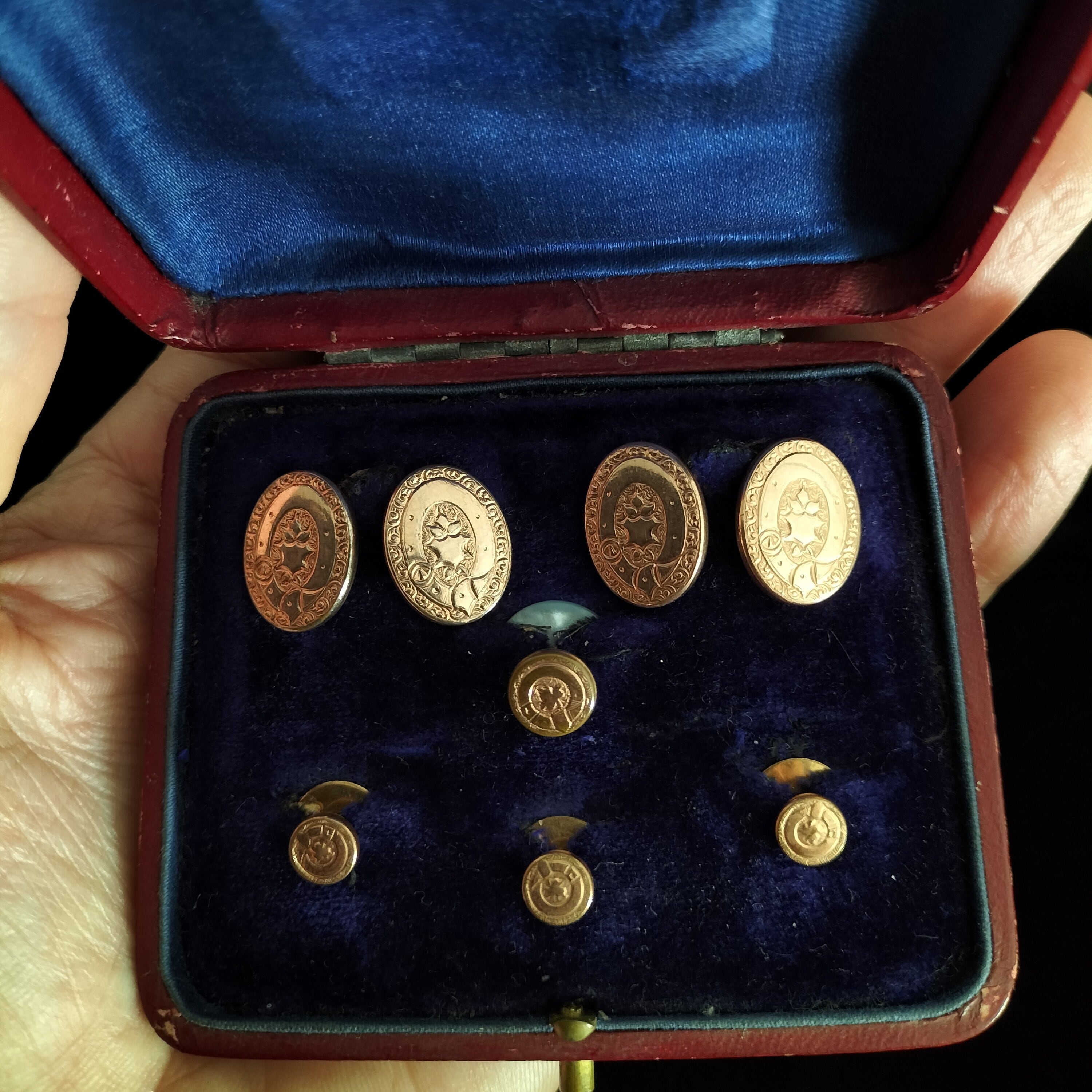 Antique Royal Garter Cufflinks & Studs set | Antico