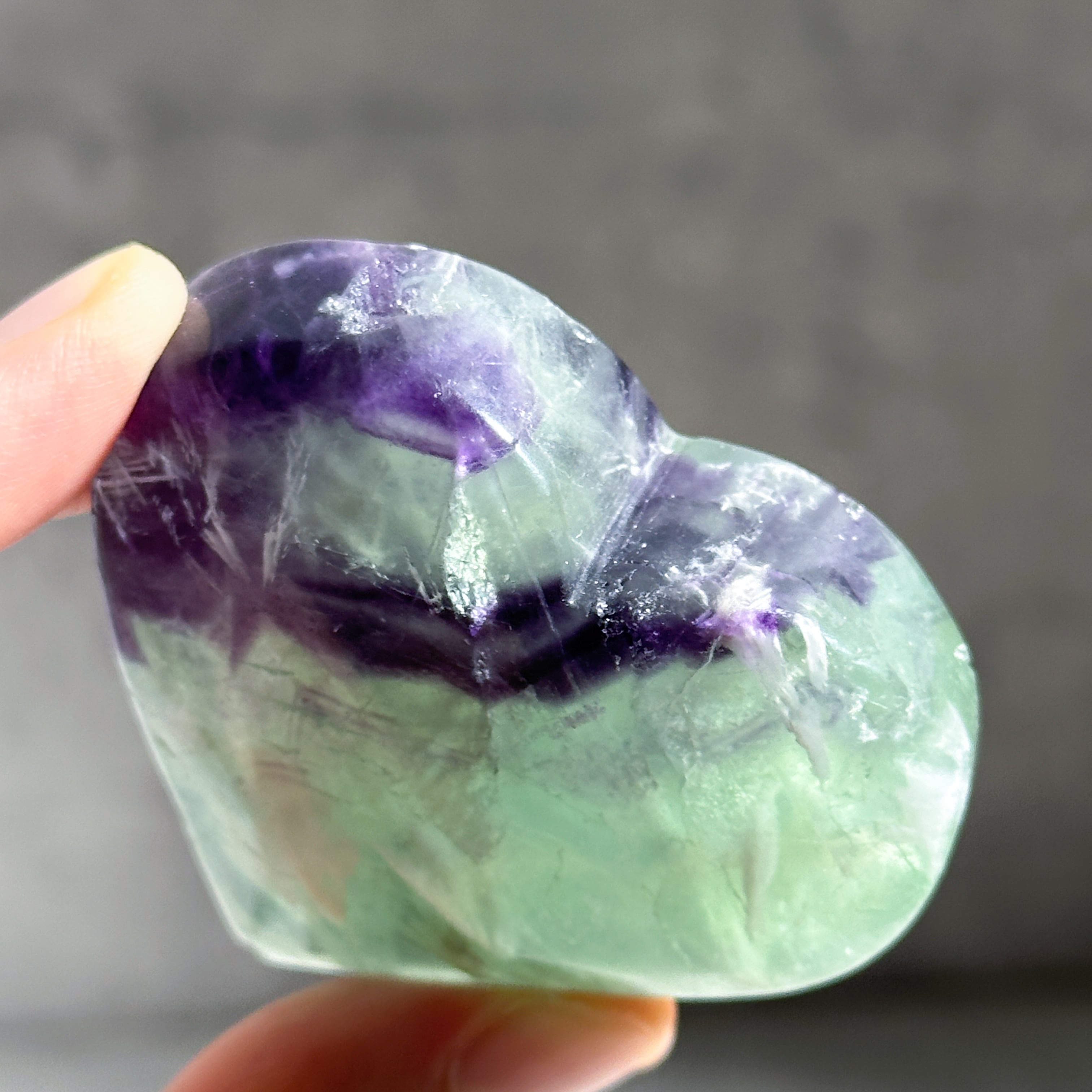 エンジェルフェザーフローライトハート 35◇ Angel Feather Fluorite