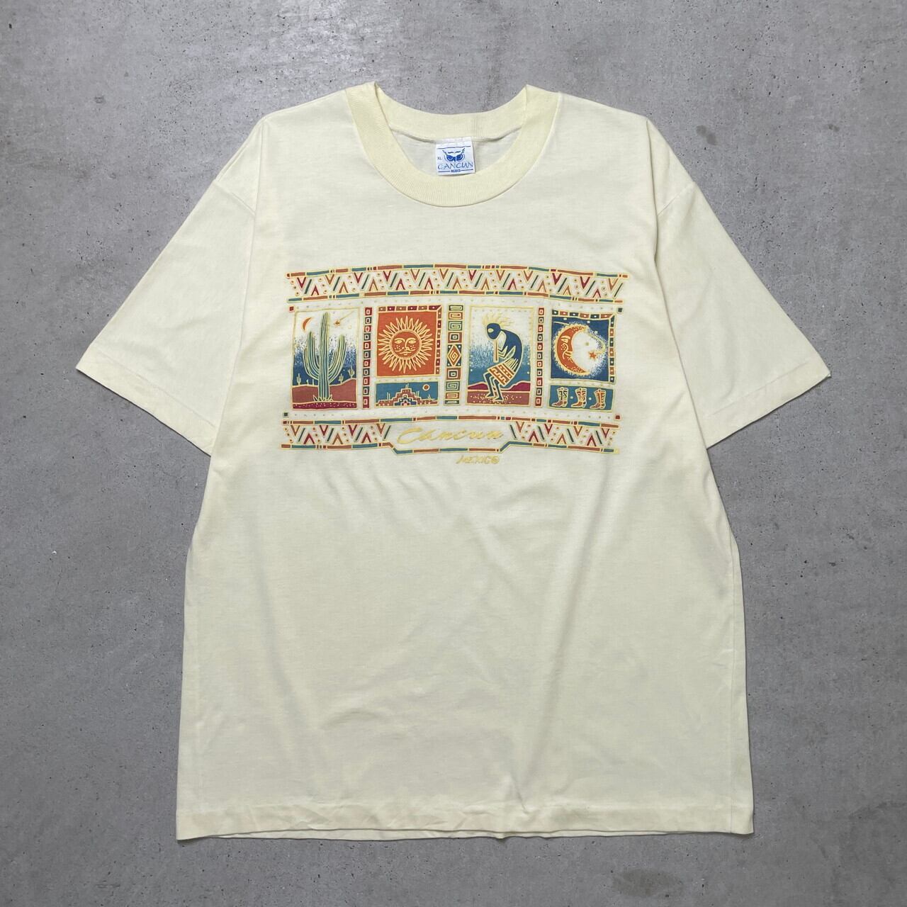 90年代 Cancun mexico メキシコ カンクン スーベニア プリントTシャツ 