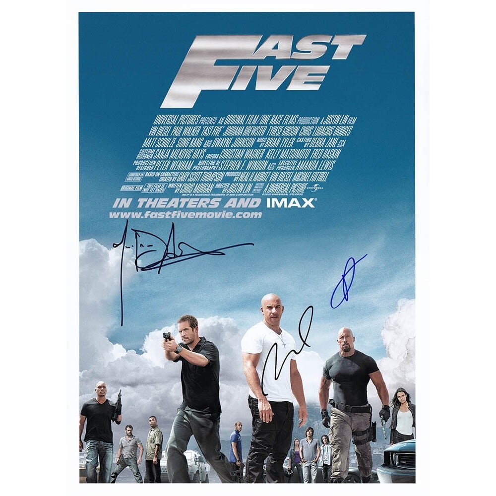 FAST & FURIOUS(ワイルドスピードMAX) 【4名直筆サイン入りミニ