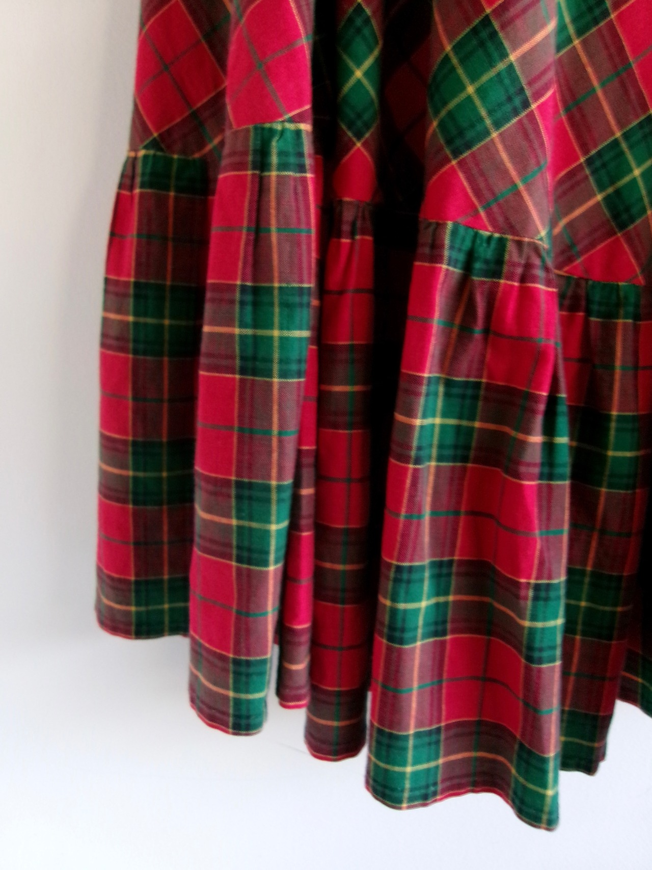 Hand made checked pattern skirt