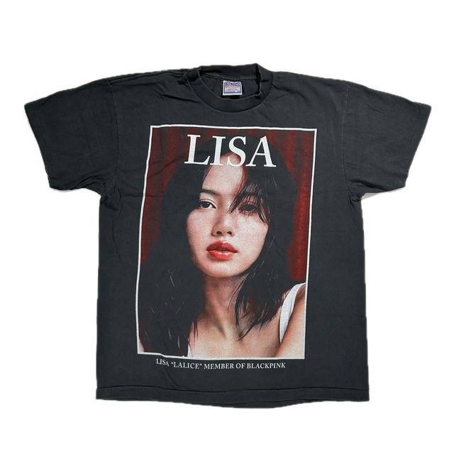 13182 BLACKPINK LISA リサ ブラック半袖Tシャツ XL