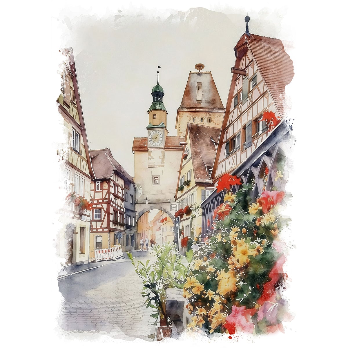 絵画 イギリス 風景画(街並み) ロンドン ハムステッド インテリア