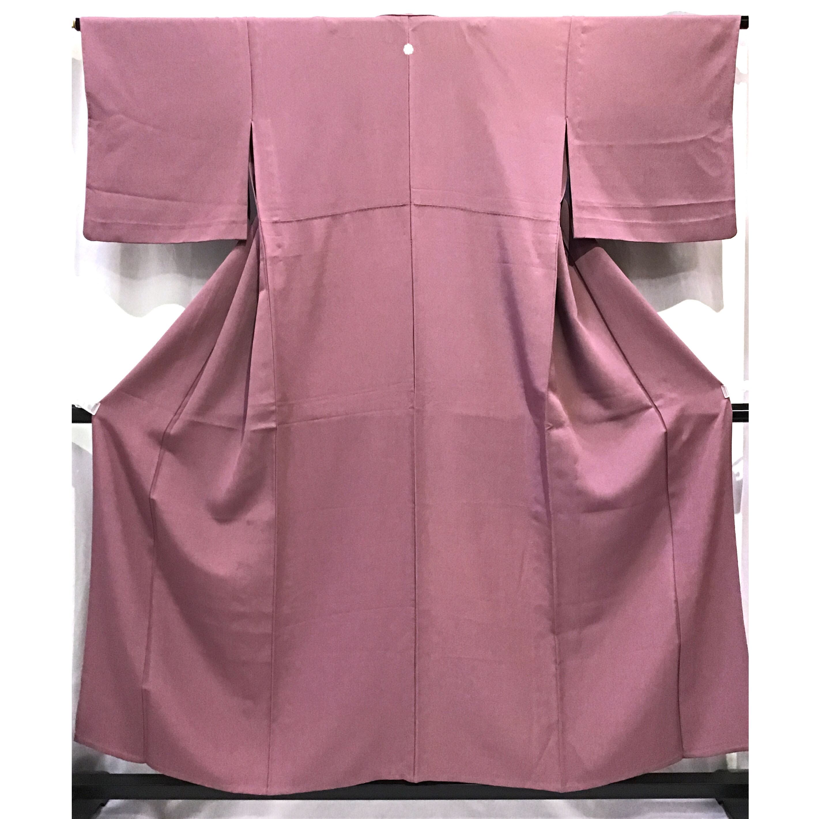 正絹 単衣一つ紋付き 弓道 着物 袷 正絹 一つ紋 弓道 着物 単