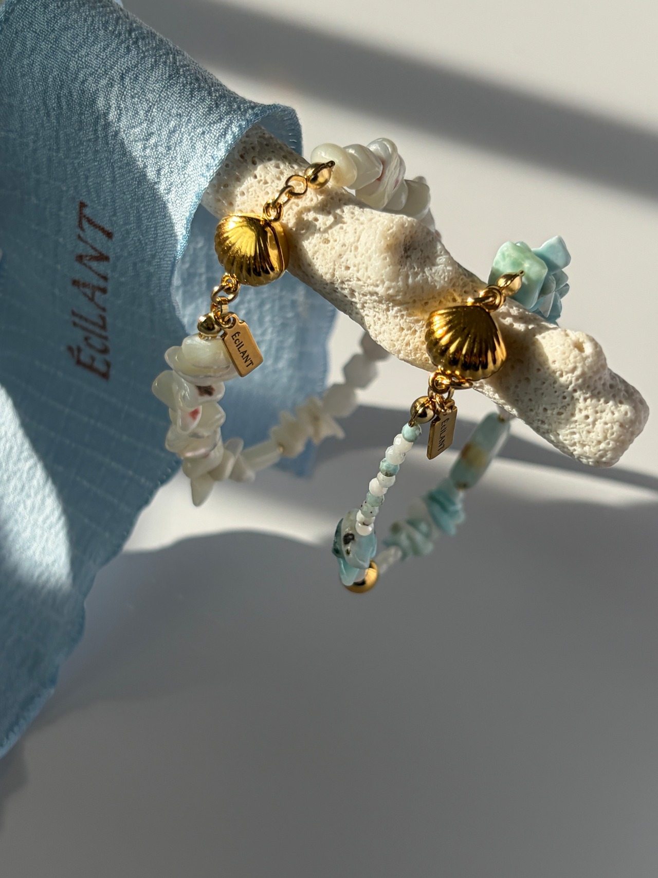 magnet bracelet | Shell Glow［GB040-WH］