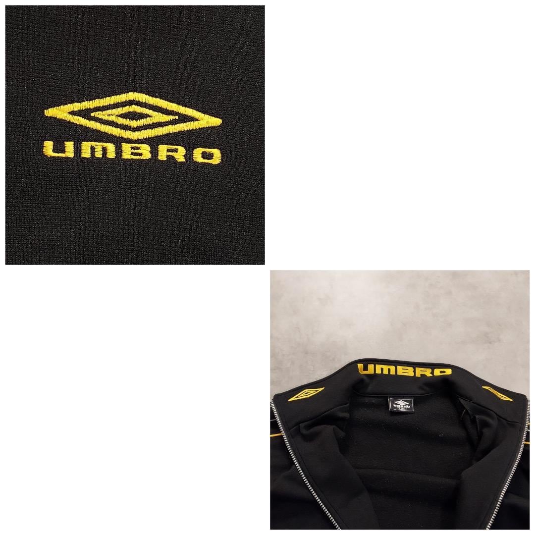 UMBRO アンブロ トラックジャケット 古着 ロゴ 刺繍 L 黒 16508 UMBRO アンブロ トラックジャケット 古着 ロゴ 刺繍 L 黒 16508