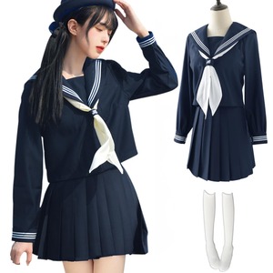 【人気】[BeLoved] セーラー服 本格制服 フルセット (ソックス 含む) 女子高生 高校生 中学生 制服 JK スカ—ト かわいい 女性 学生 服 大人用 衣装 用 レディース 仮装 コスチューム ハロウィン 女装 人気 学園祭 白 大きいサイズ コスプレ