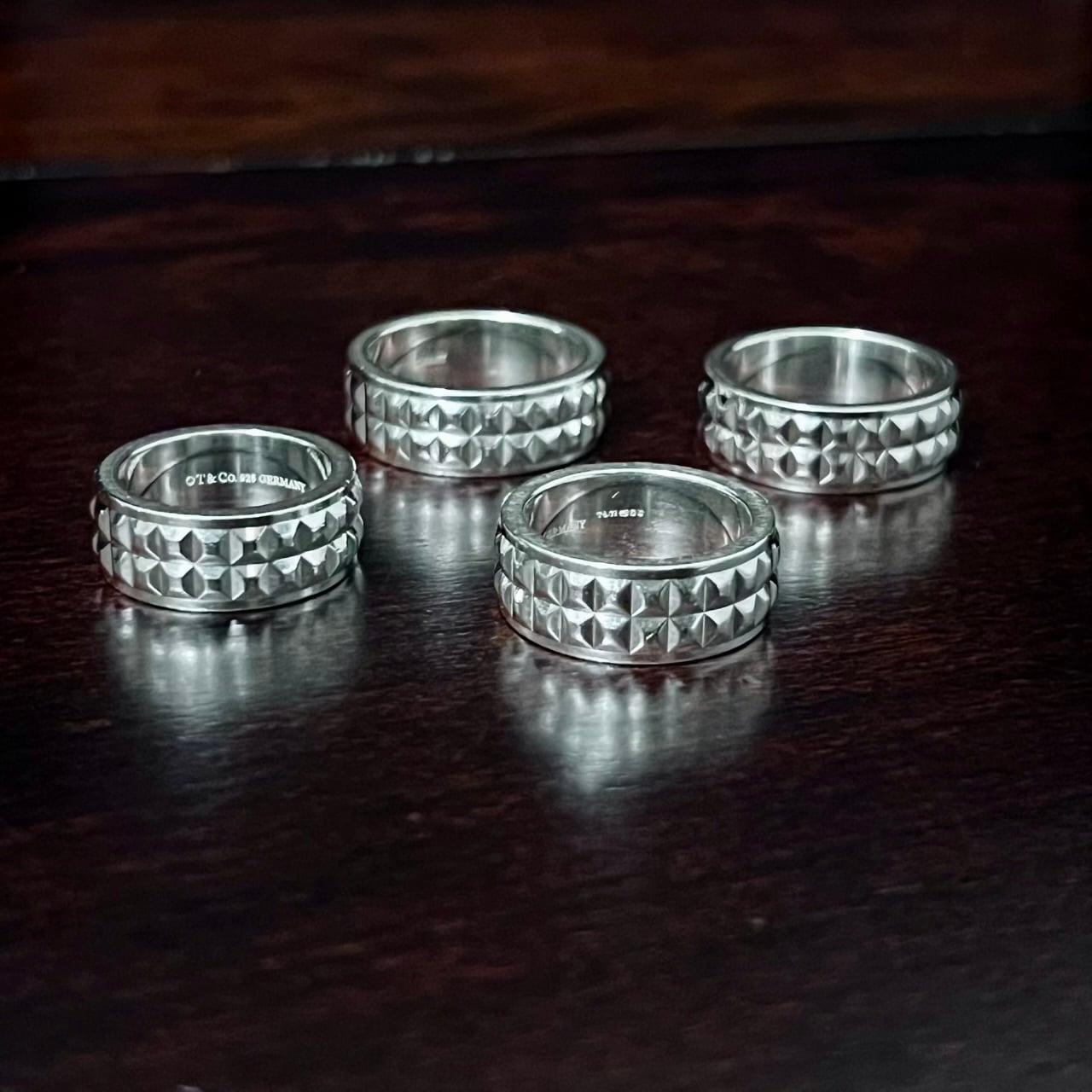 OLD TIFFANY & CO. Studs Ring Sterling Silver #13.5 | オールド